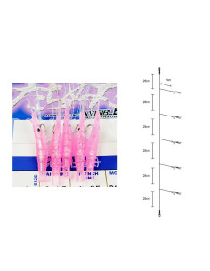 Sabiki Yuki 5 Shrimp Pink Nº4